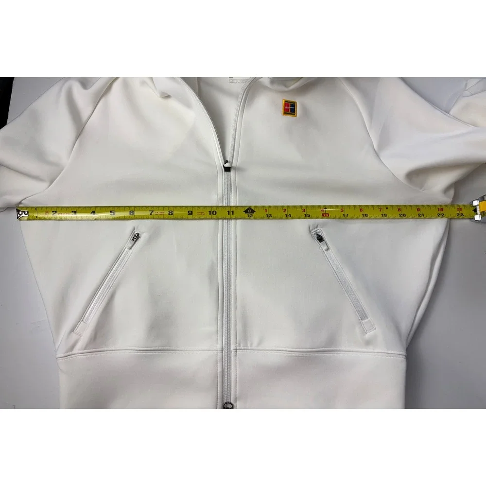 Nike Court Dri-FIT Victory Tennis Jacket White Full Zip Womens Medium Athletic